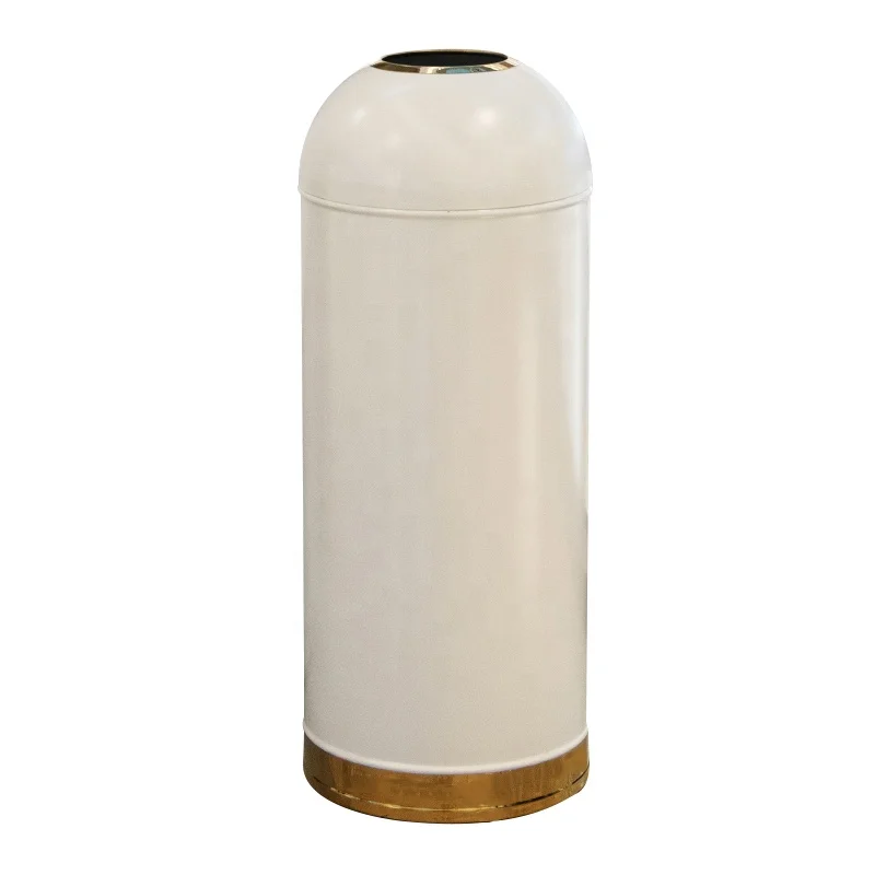 Leasylife Commercial Metal waste bin Double-layer Fast Food Restaurant trash bin Large Capacity Outdoor Trash Can