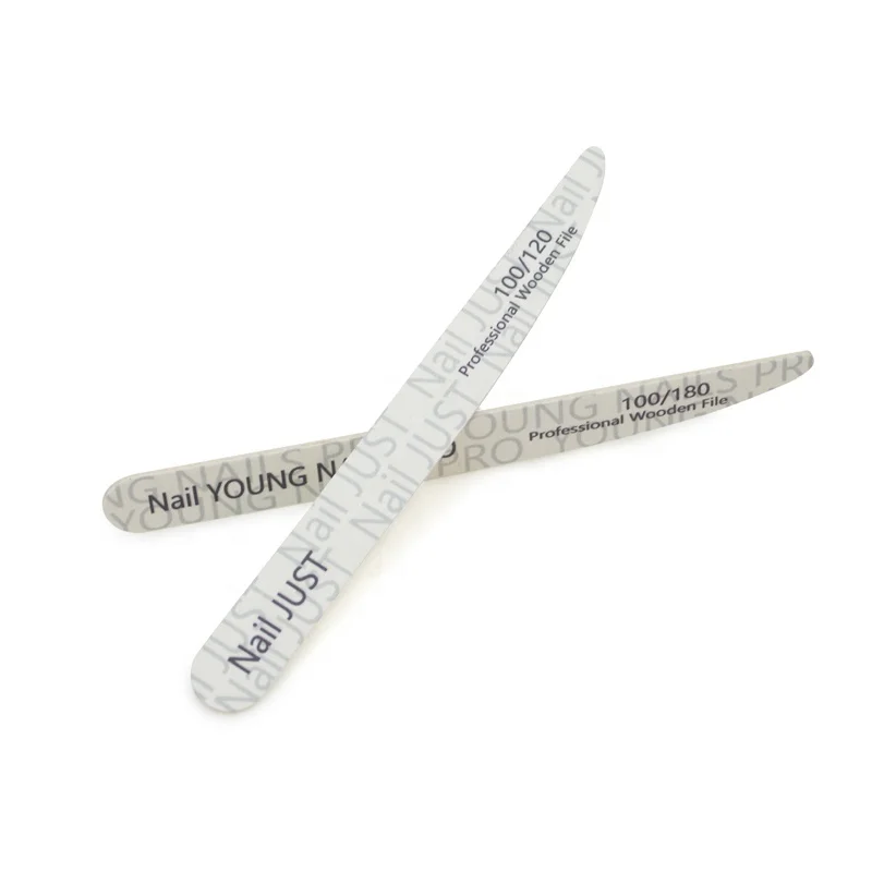 Trending Disposable Wood Nail File Knife Shape Custom Logo Zebra Nail File