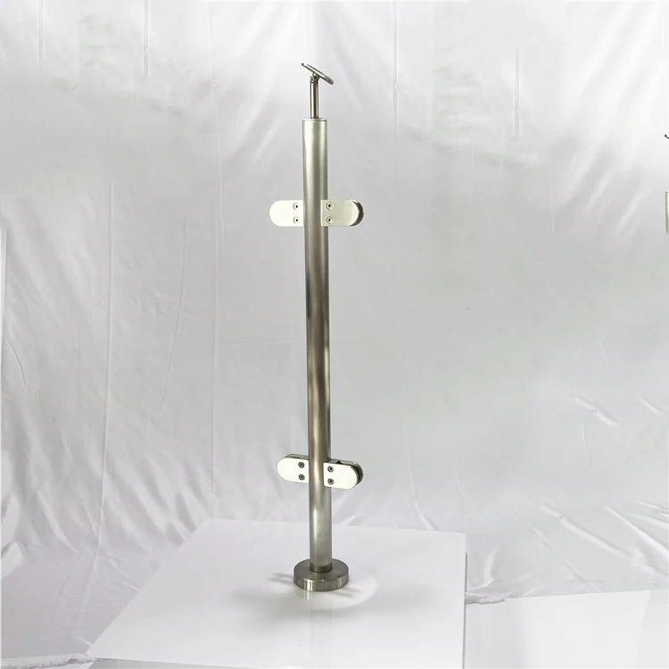 Modern types of stainless steel glass stair hand railings for plexiglass