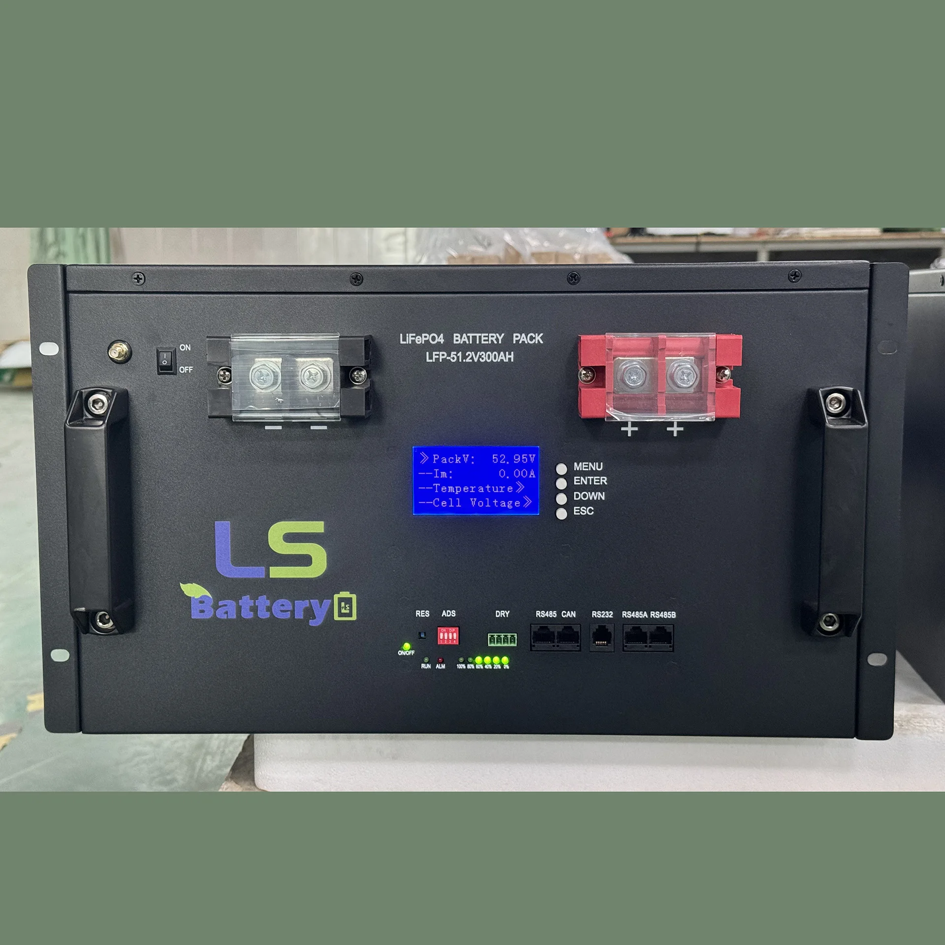 15KWH 51.2V300AH 48V200AH 300AH монтируемая в стойку аккумуляторная батарея 51 2 V 100AH 5120WH WiFi Bluetooth Lifepo4