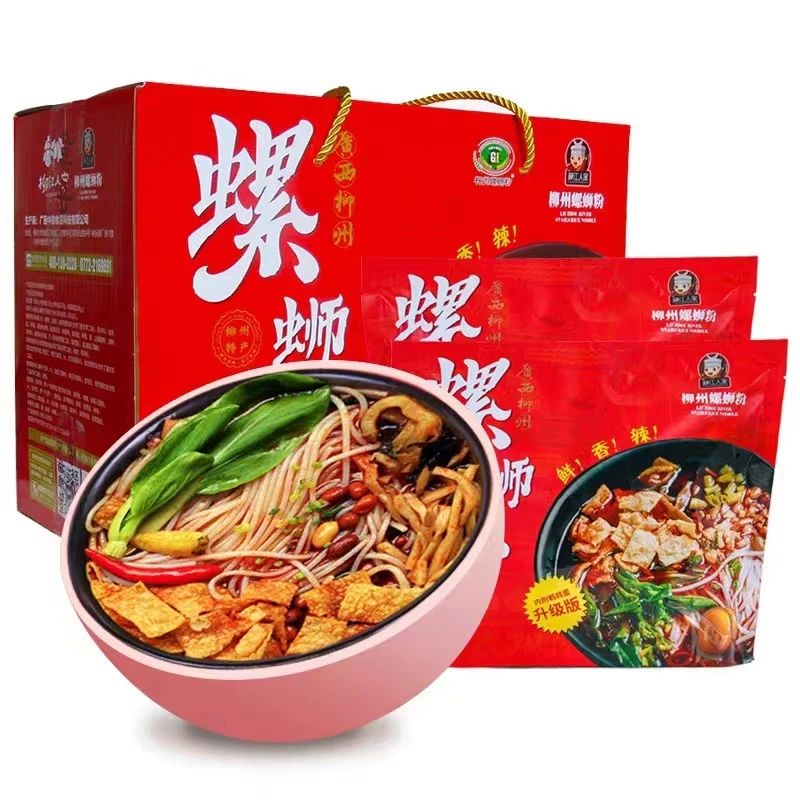 Hot selling wholesales Chinese Guangxi Liuzhou snack ready-to-eat Snacks Instant Rice Noodle Sour Spicy  luosifen