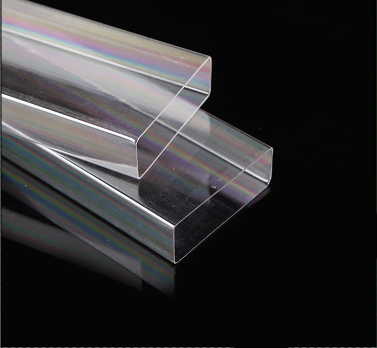 Прозрачная прямоугольная акриловая трубка JUFENG под заказ, прозрачная пластиковая прямоугольная трубка из ПММА