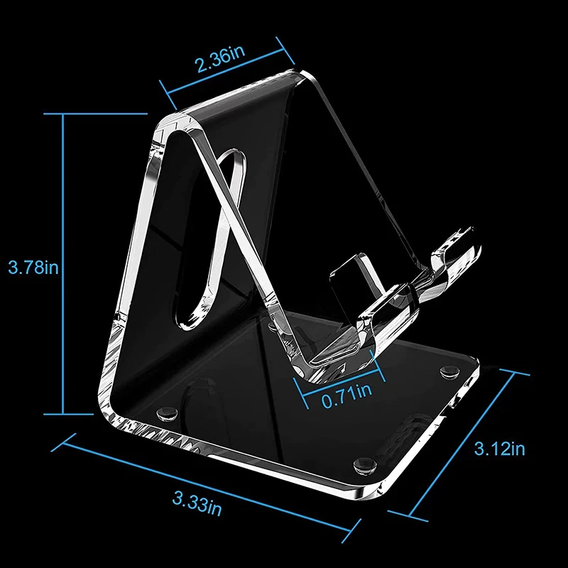 Wholesale Clear Acrylic Mobile Phone Holder Phone Display Stand  Mobile Tablet Holder Cell Phone Stand