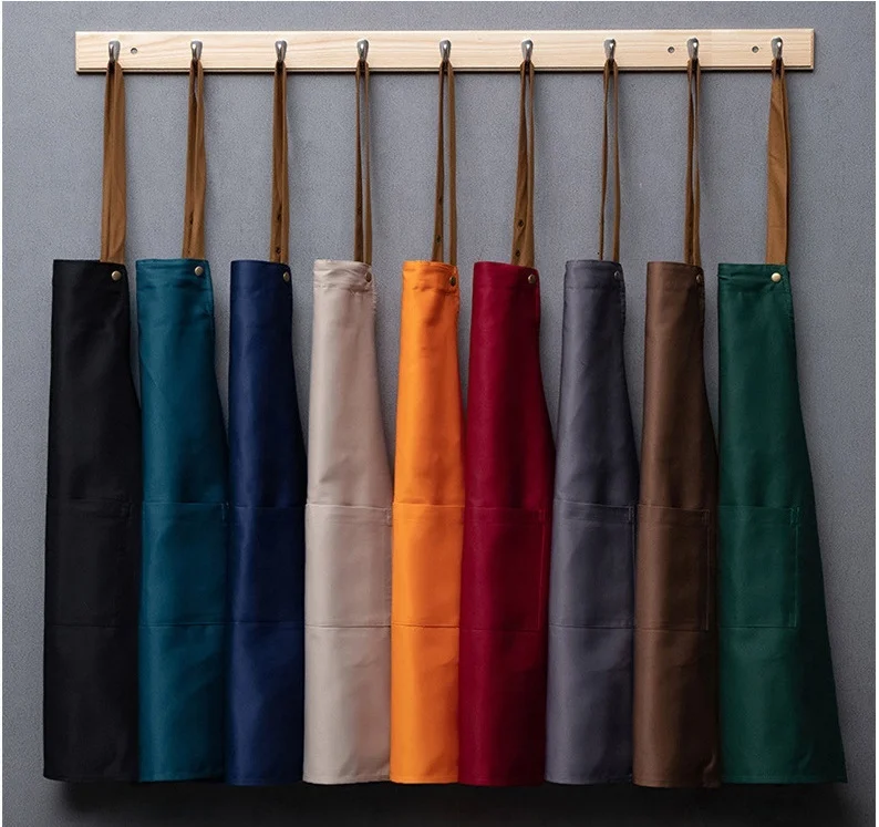 Lakuna Manufacturer Waterproof Oil Resistant Customized Apron for Household Kitchen Hanging Neck Sleeveless Apron