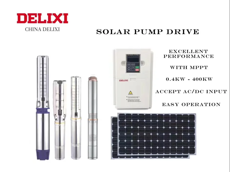 Solar Pump Converter Ac Drive 3 Phase Water Solar Pump Inverter 4hp 450 Kw 3kw 2200w 75kw 7.5kw Solar Vfd For Deep Well