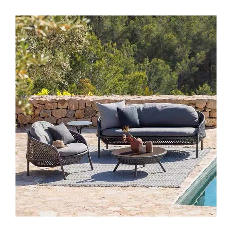 High-quality pools swimming furniture patio garden chairs courtyard leisure wicker sofa set outdoor