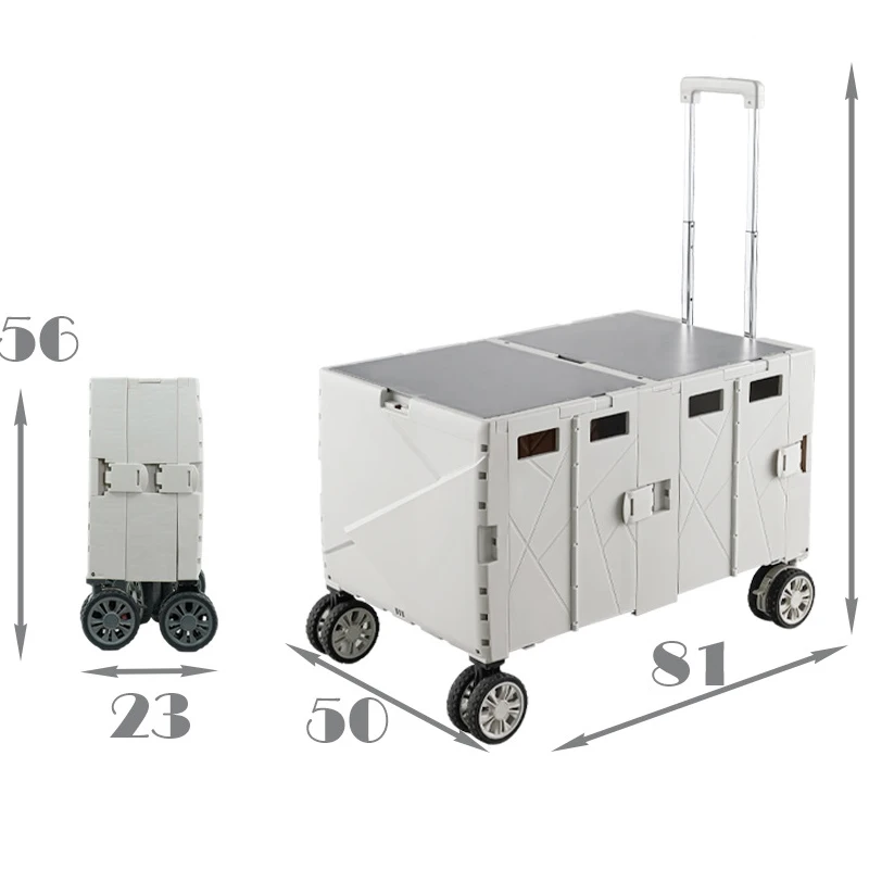 Korea Hot Selling Collapsible Storage Bins Plastic Folding Crate Foldable Camp Boxes with Wooden Lid