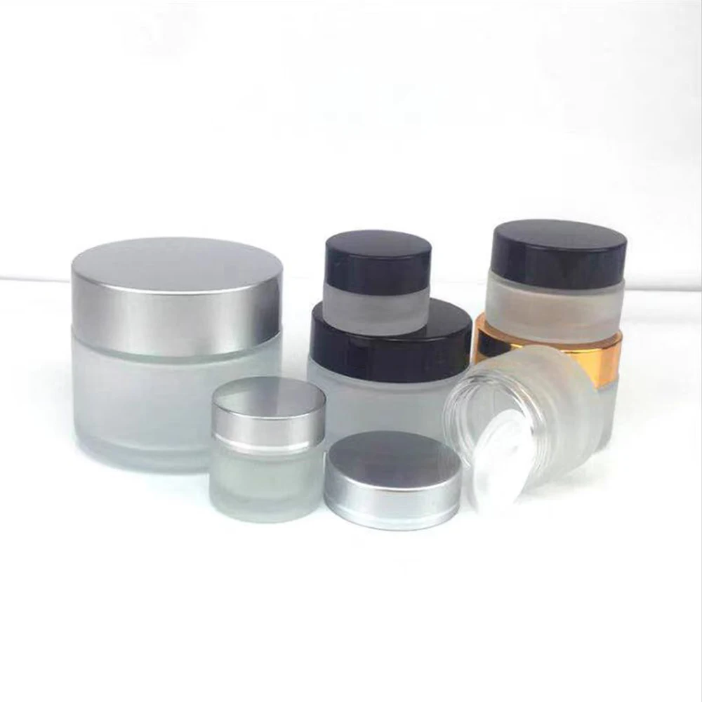 luxury empty cosmetic eye cream glass jar 30ml 40ml cosmetic frosted glass paste cream jar
