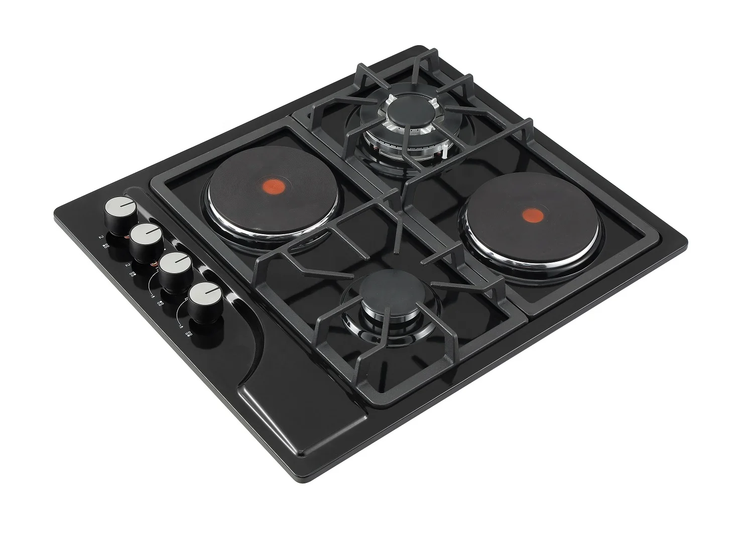 60cm Smart Cooktops with Stainless Steel Panel Two Gas and Two Electric Hob