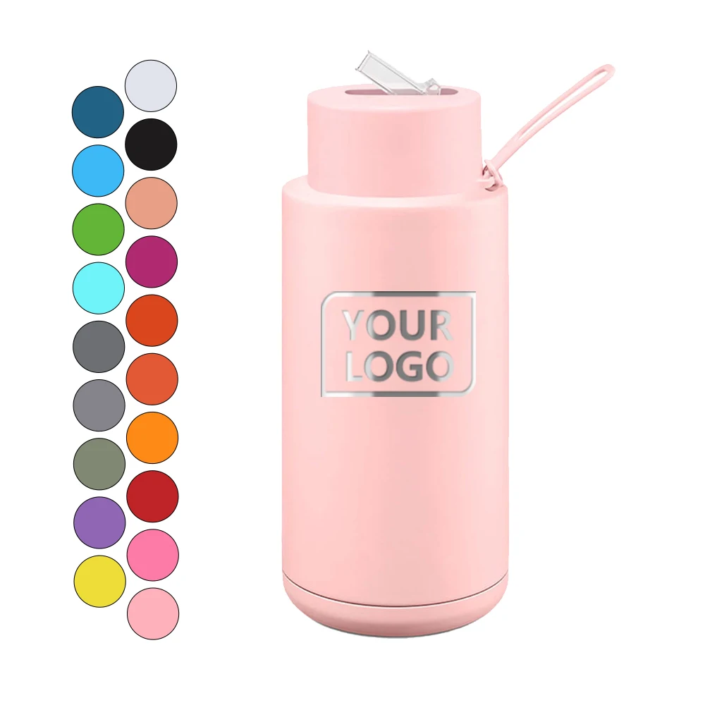 custom print leak proof stainless steel drink bottles frank green double wall insulated inner ceramic coating water bottle