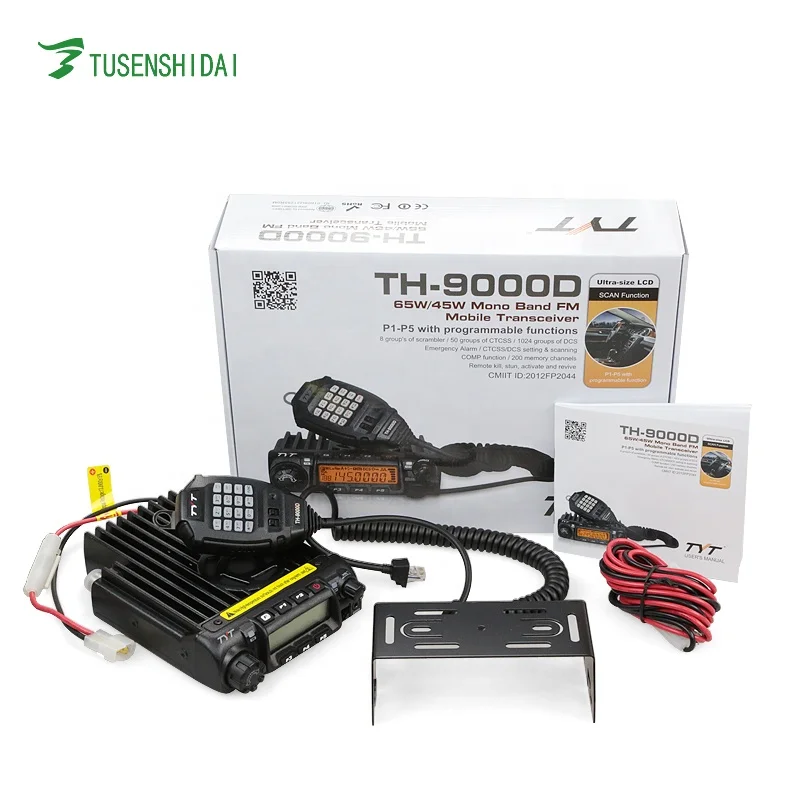 Иди и болтай walkie talkie “иди 500 миль 65W/45W с большим радиусом действия TYT TH-9000D транспортное средство Мобильная Радиостанция fm иди 50