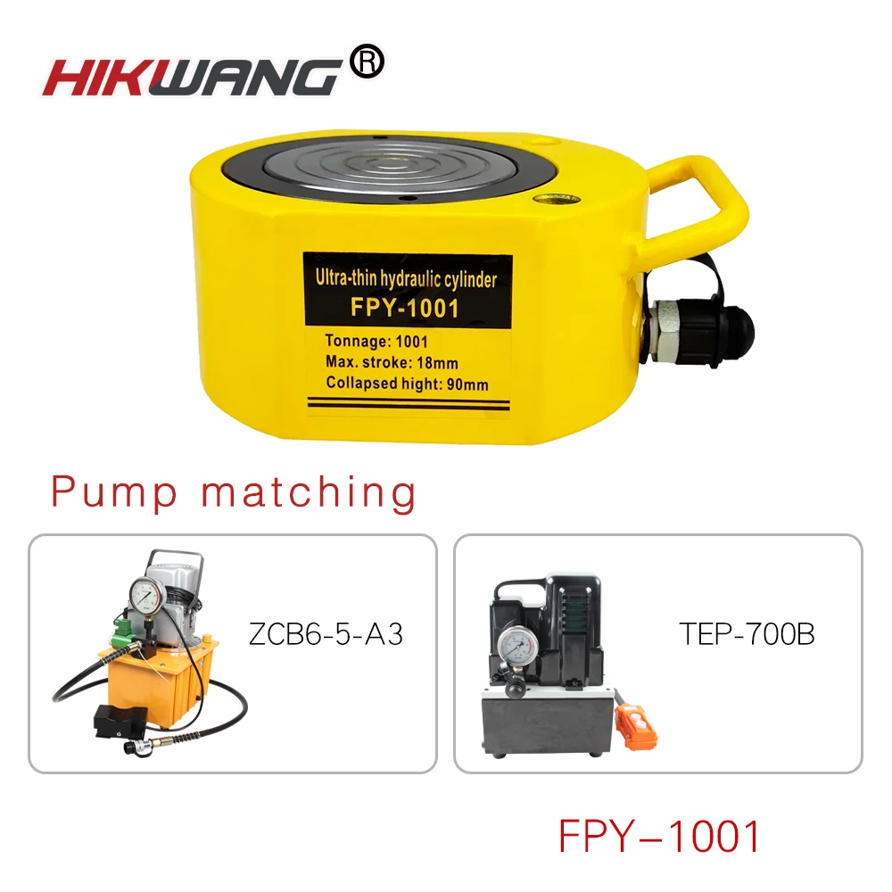 FPY-1001 small micro 100ton hydraulic piston cylinder telescopic hydraulic cylinder in both vertical and horizontal orientations