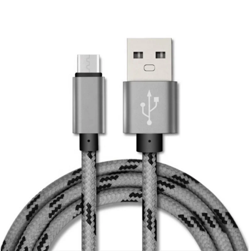 Nylon Fiber Braided Usb Charger Cable 2A Data Cable Wholesale China for Iphone Mobile Phone PVC Zinc Alloy Standard 2.4A 2M FMC