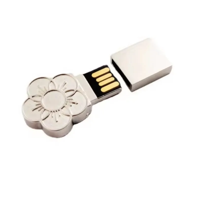 2024 New Electronic Gadgets Flower Shape mini metal 2GB USB pen drive  memoria usb flash drives