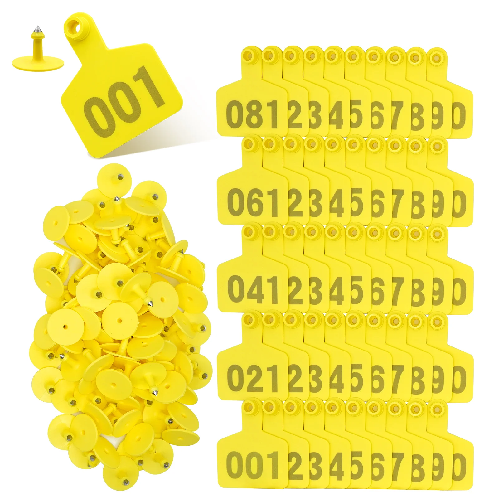 Animal Ear Tag Labels With laser Print  Number For Cow Sheep Horse Cow Pig Sheep Cattle Ear Tags