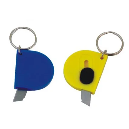 Mini Retractable Letter Opener Box Opener Knife with Keyring