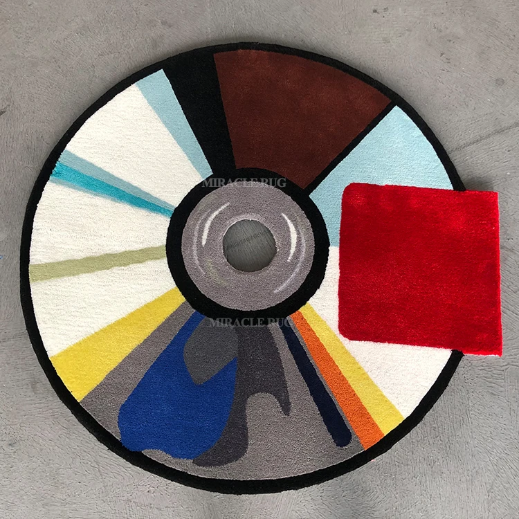 Famous Brand Shoes Design Rug Custom Round Logo Area RUGS Commercial Flooring Carpet