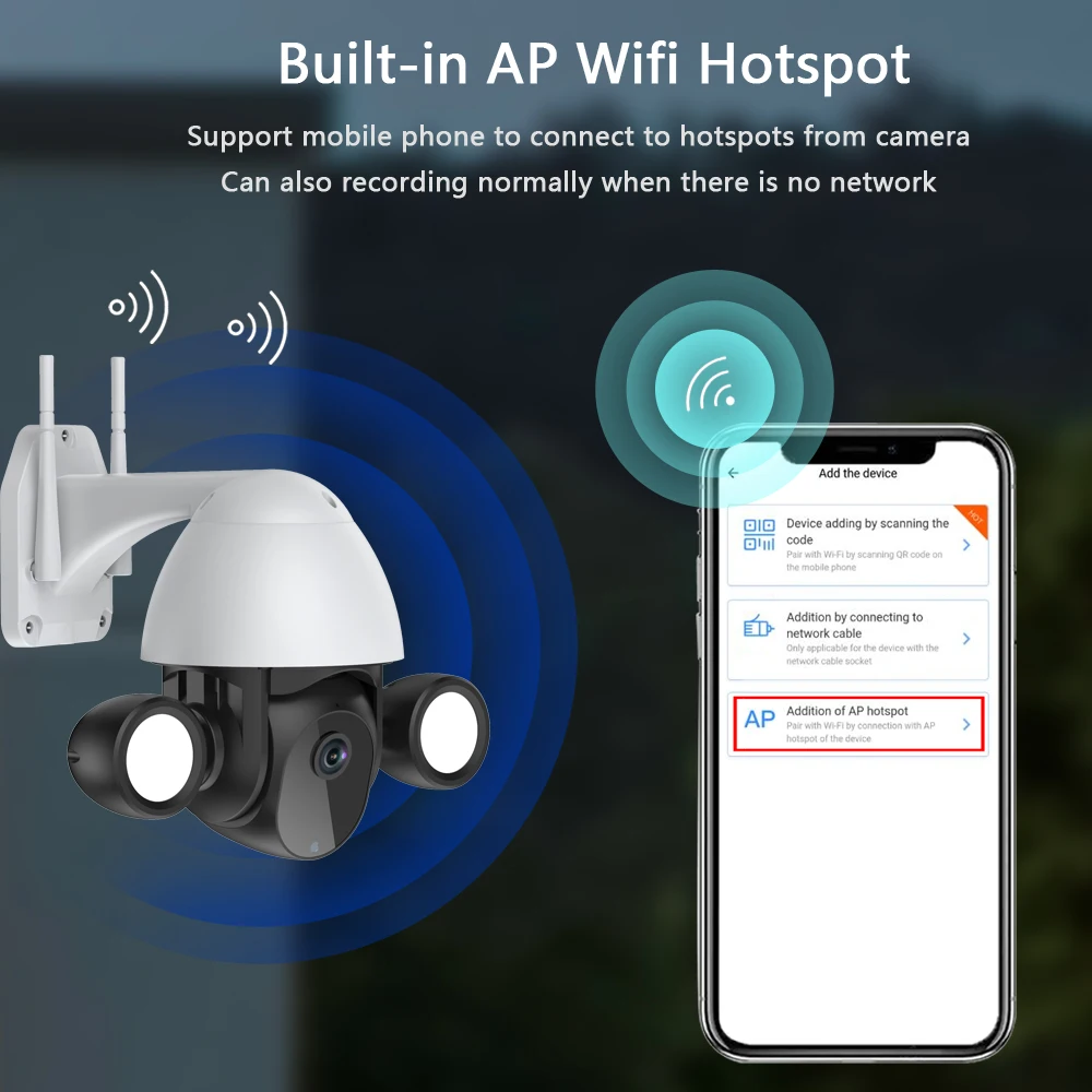 Умные прожекторные камеры Tuya 3MP 1080P Full HD AI Wifi беспроводная наружная PTZ IP-камера для двора