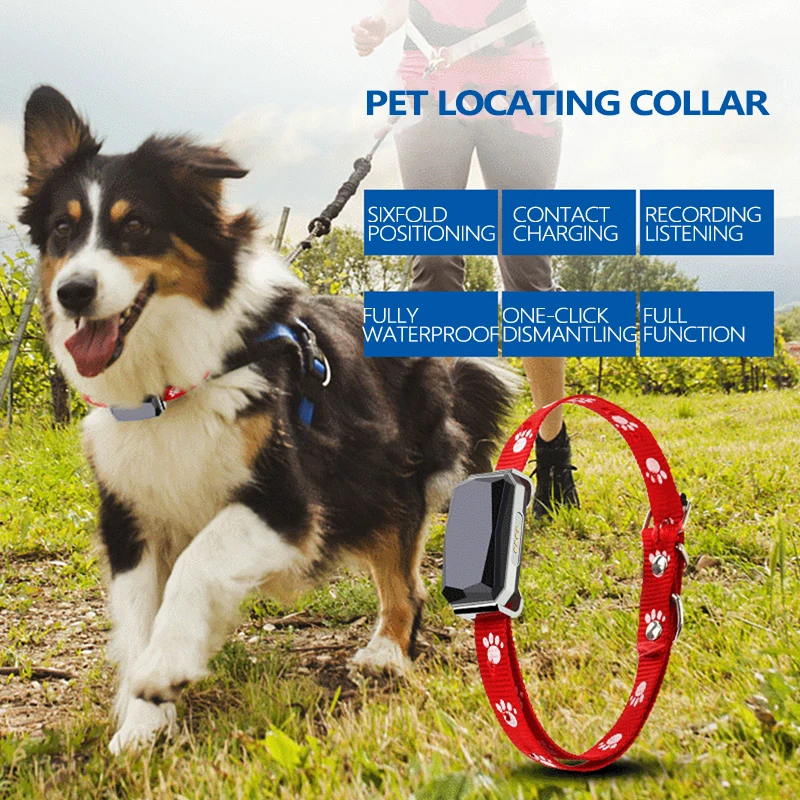 GPS Pet tracker Adjustable New Design  Nylon Plastic Pet locator Adjustable  Waterproof Pet Collar Tracker