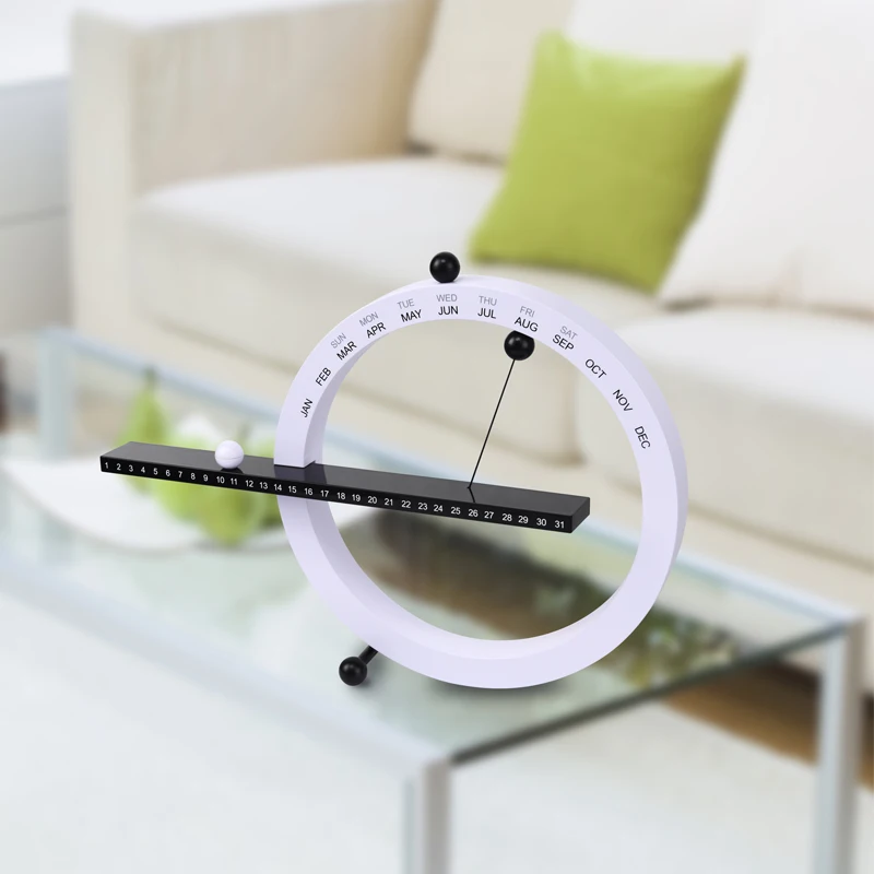 Best christmas gift creative perpetual calendar desk magnetic ball decoration wall calendar perpetual
