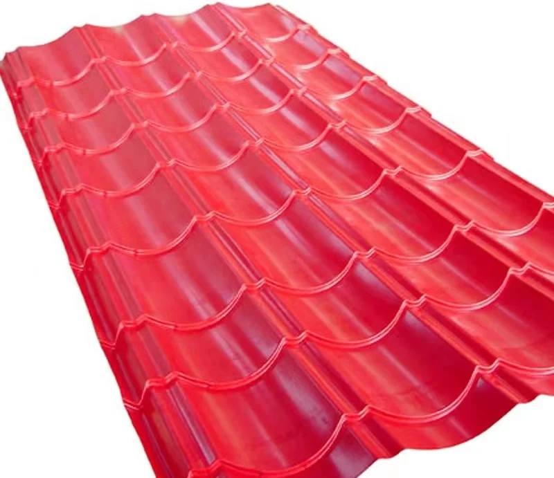 Color galzed tile steel roofing plate roof price with low price