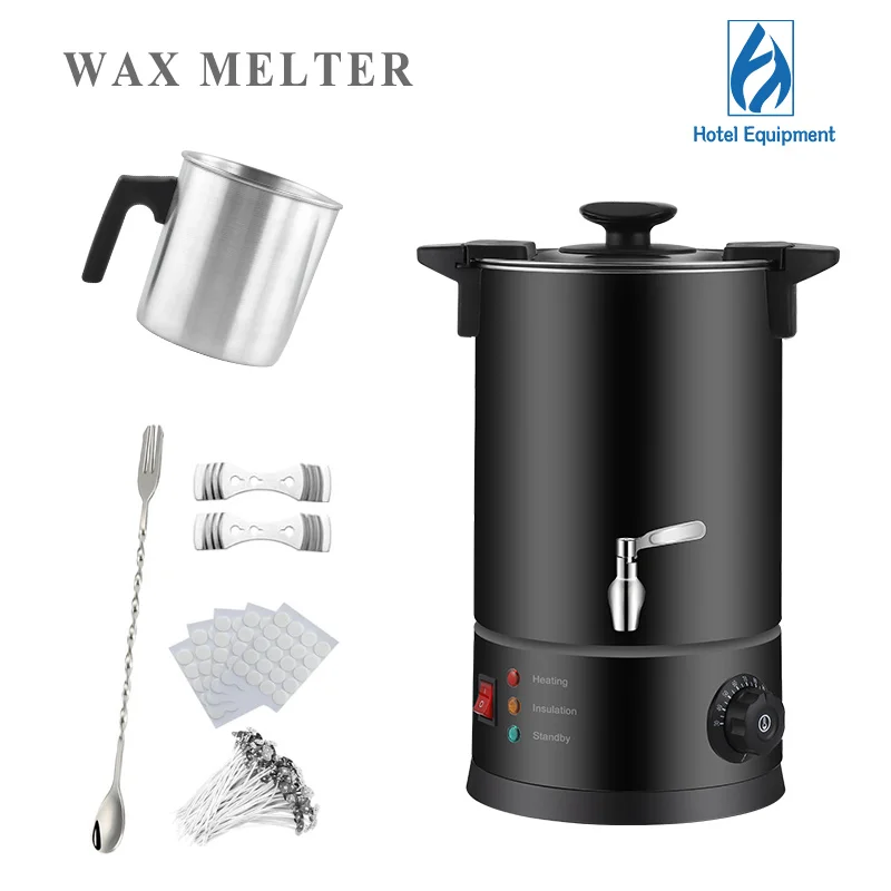 4.4L/9L Electric Soy Wax Melter for Candle Making Home Use Quick Pour Spout 30-110 Degree Temperature Control Aromatic Feature