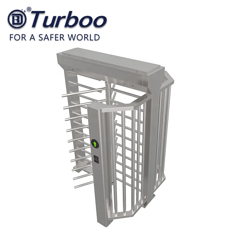 High security full height pedestrian turnstile barrier gate for prison and jail