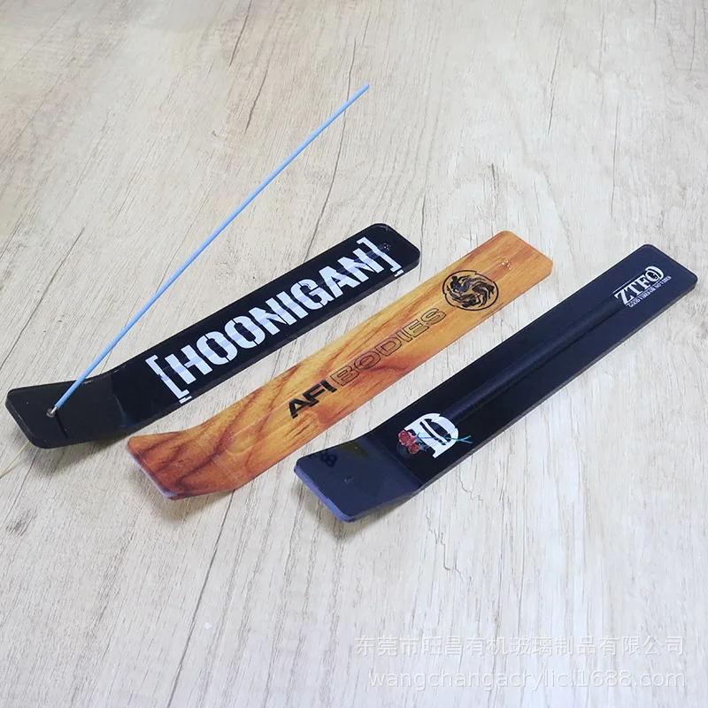 Customize Acrylic Incense Holder for Stick Perspex Incense Stick Ash Catcher Home Object Lucite Incense Burner Holder