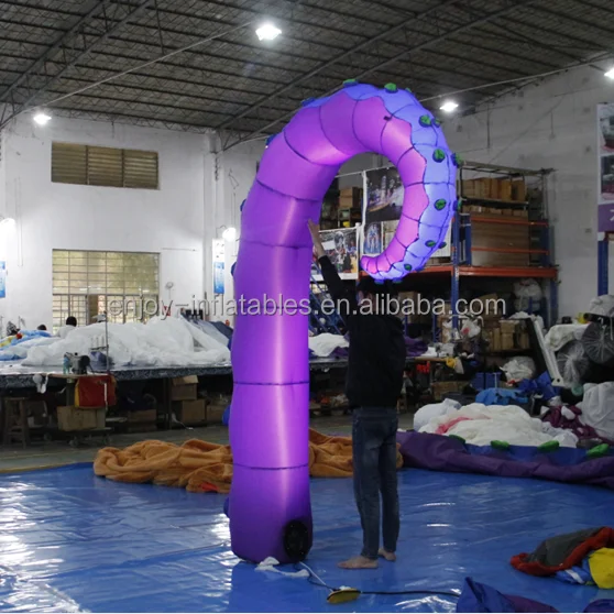Personalized 3_7mh Inflatable Octopus Tentacles For Decoration Inflatable Halloween Feeler Balloon Inflated Led Lighting Antenna