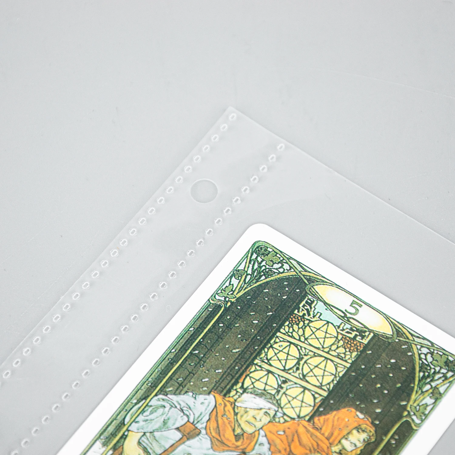 Durable 3 Holes Card Storage Album Pages Transparent Waterproof PP Plastic Trading Card Sleeves for Tarot Cards