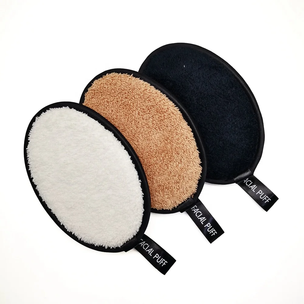 Wholesale Private Label Washable Microfiber Facial Makeup Remover Towel Pad