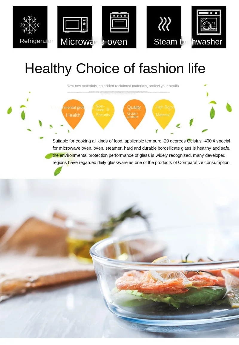 Набор посуды Pyrex из безопасного антипригарного стекла, жаростойкие кастрюли с принтом, поднос для выпечки на заказ, для духовки