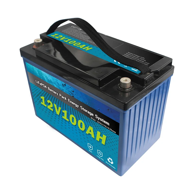 High quality safe Rechargeable 12V 100Ah LiFepO4 lithium ion batteries pack for motor homes EV car