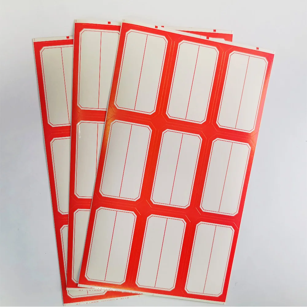 37*64mm 6pcs/sheet Price Tag sticker Self-adhesive Label Hand-written Product Label Name Number Blank Note Classification Decals
