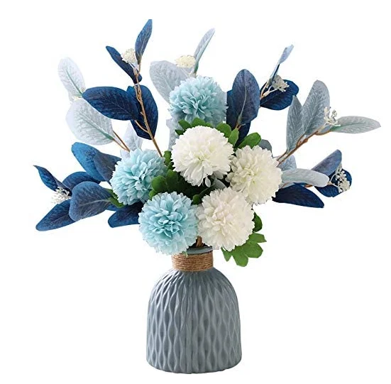 Искусственные цветы с вазой искусственные гортензии Цветочная композиция для домашнего сада праздничное свадебное украшение