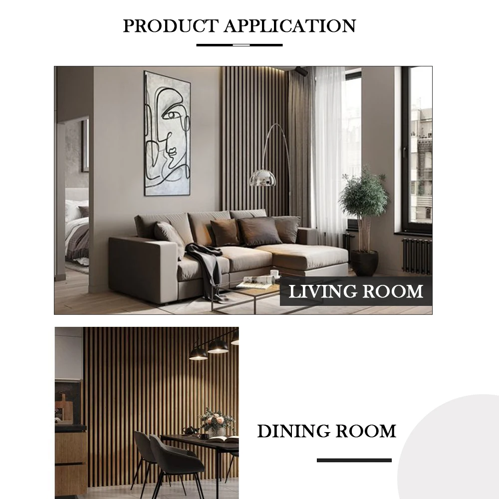 Wood Grain Designs WPC Fluted Wall Panels PVC Louvers Panel Wall Board