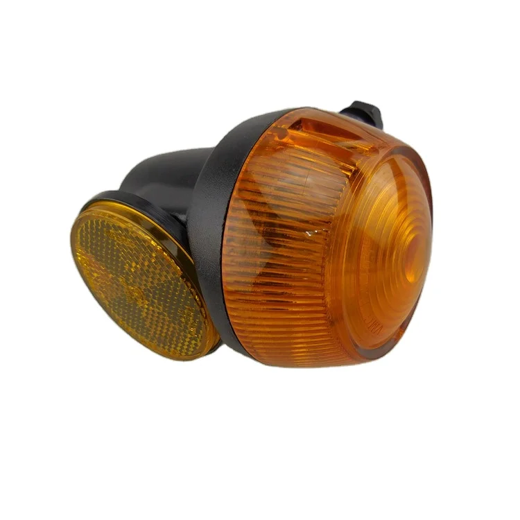 Motorcycle zinc alloy electroplated silver yellow cover with reflective strip turn light cross-country vehicle metal turn lamp