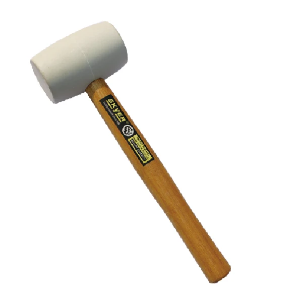 16oz  skyer brand   wooden handle white rubber mallet hammer