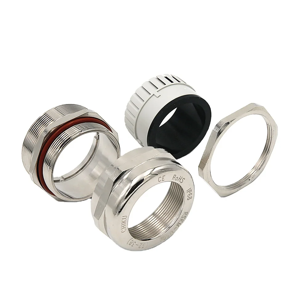 M25 waterproof metal cable gland nickel plated brass IP68 applied for New energy vehicles