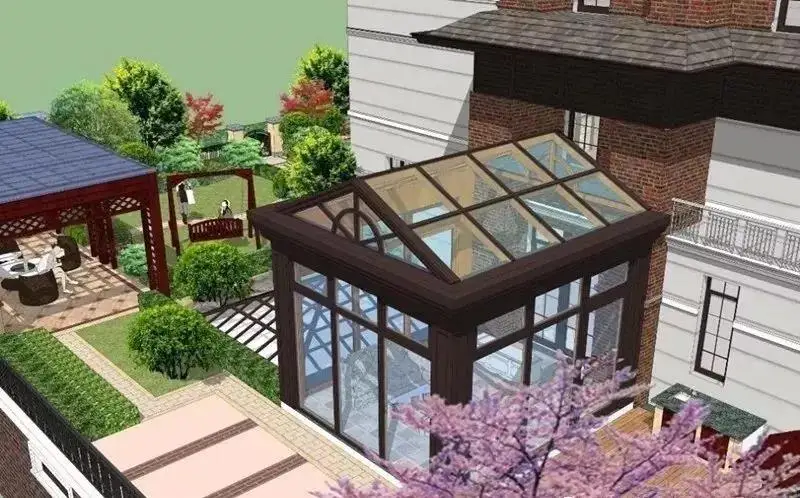 Alwew aluminium glass sunroom for solarium free standing sunroom