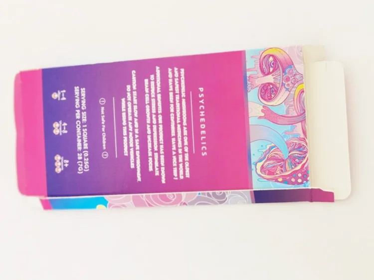 Wholesale custom eco-friendly mushroom chocolate bar packaging boxes cardboard private label embalaje de barra de chocolate