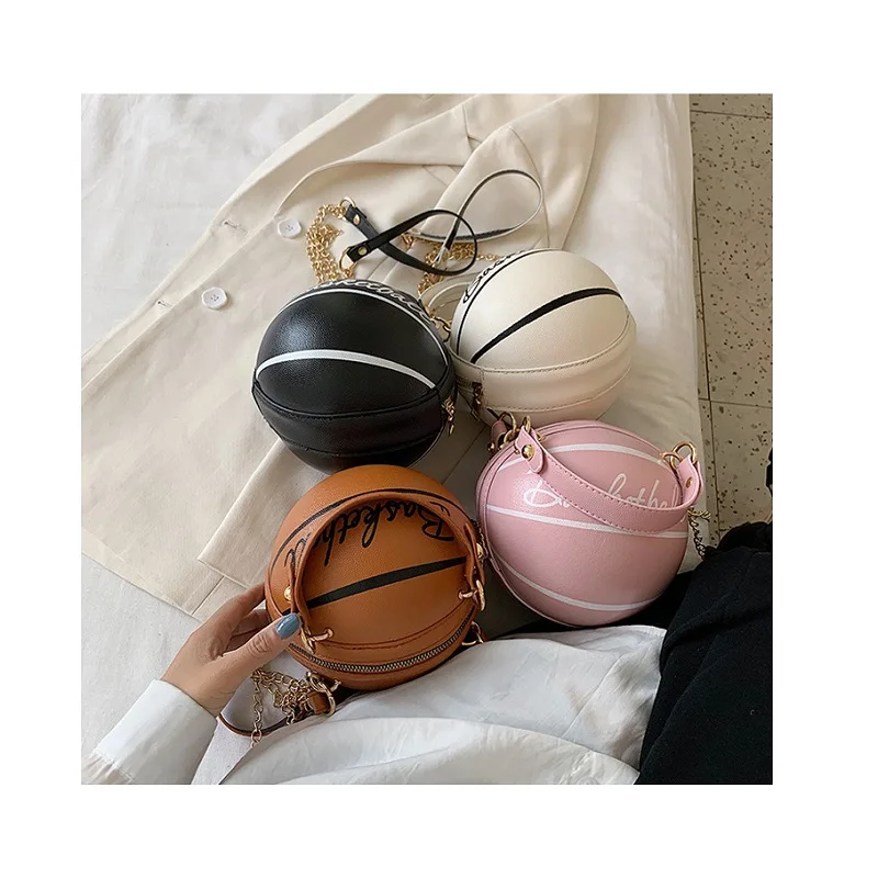 Fashion Women Chains Handbags Creative Shoulder Messenger Bag Female Mini Round Tote Small Personality basketball Hand Bags