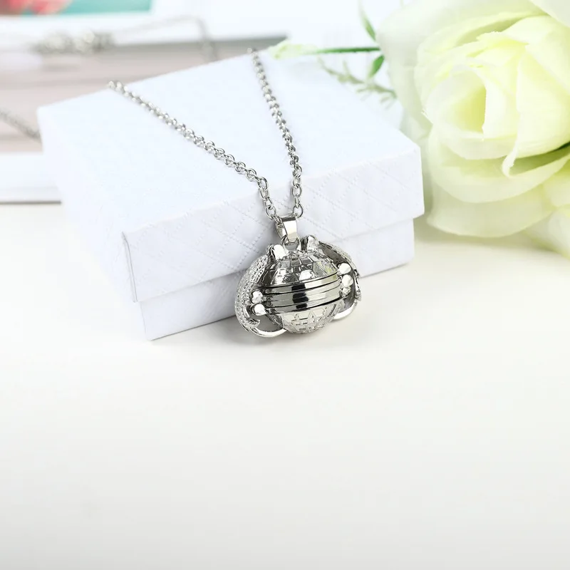 Personality Openable Pendant Multilayer Wing Photo Box Photo Ball Locket Necklace keychain Lockets For Photos Pendant Necklace