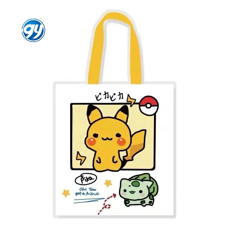 Pikachu Large Capacity Shoulder Backpack Cartoon Portable Shopping Student Summer Canvas kids bag Cute Women