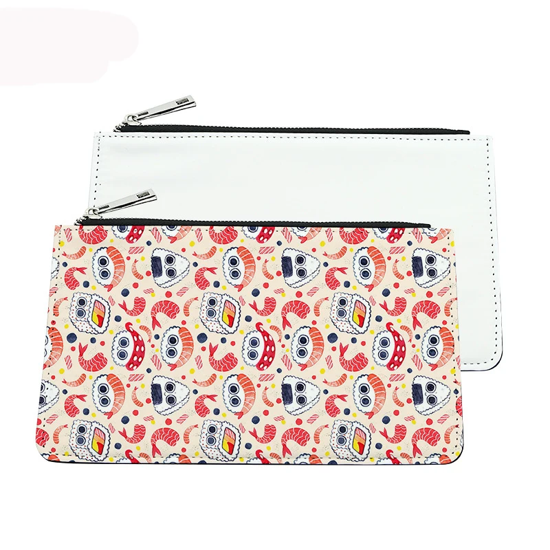 
New Arrival Yiwu High Quality PU Leather Sublimation DIY Pencil Case Custom Printed Pen Bag 