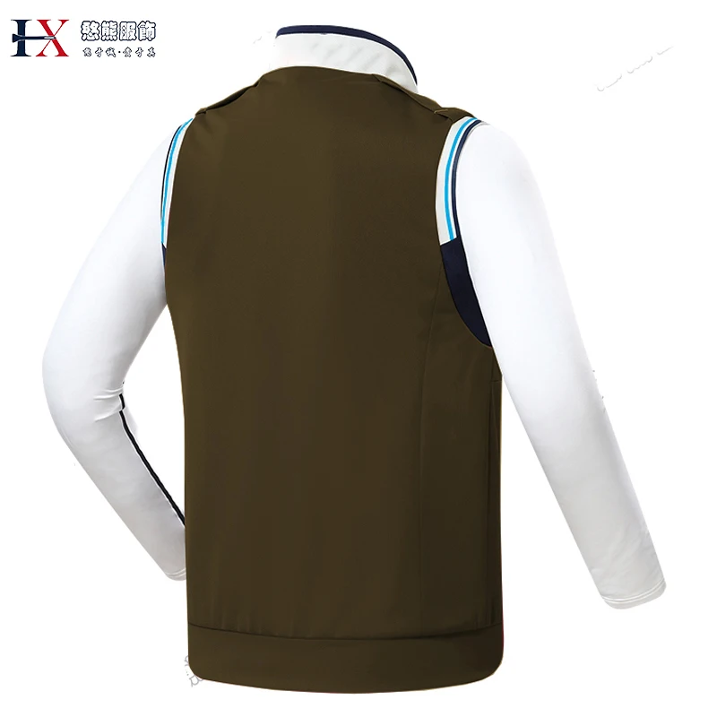 OEM Custom Logo Golf Vest Spring Lightweight Stretch Coat Vest Men Golf Apparel Autumn Golf Waistcoat Sports