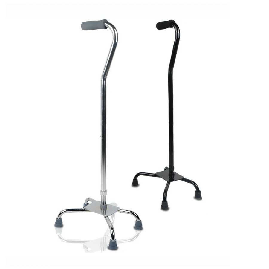 UZLQ-030005 Walking Aids Hospital 4-foot Tetrapod Aluminium Disabled Elderly Old Man  Walking Stick Adjustable Cane For Blind