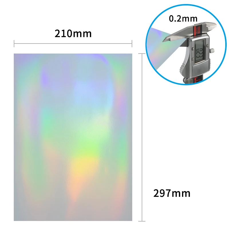 Printable A4 Sheet Reflective Hologram Film Inkjet Printing Metallized Packaging Material Waterproof Foil for Ink Jet Printer