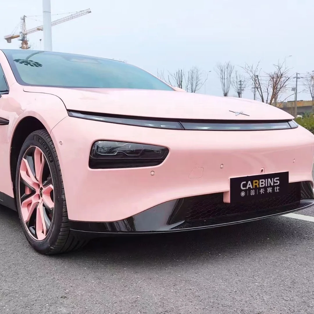 CARBINS Hot Sales 1.37*18 Meters PET Gloss Rouge Pink Car Wrap Vinyl Roll Wraps