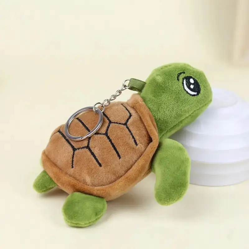 Hot selling mini cute stuffed animal turtle plush toy keychain